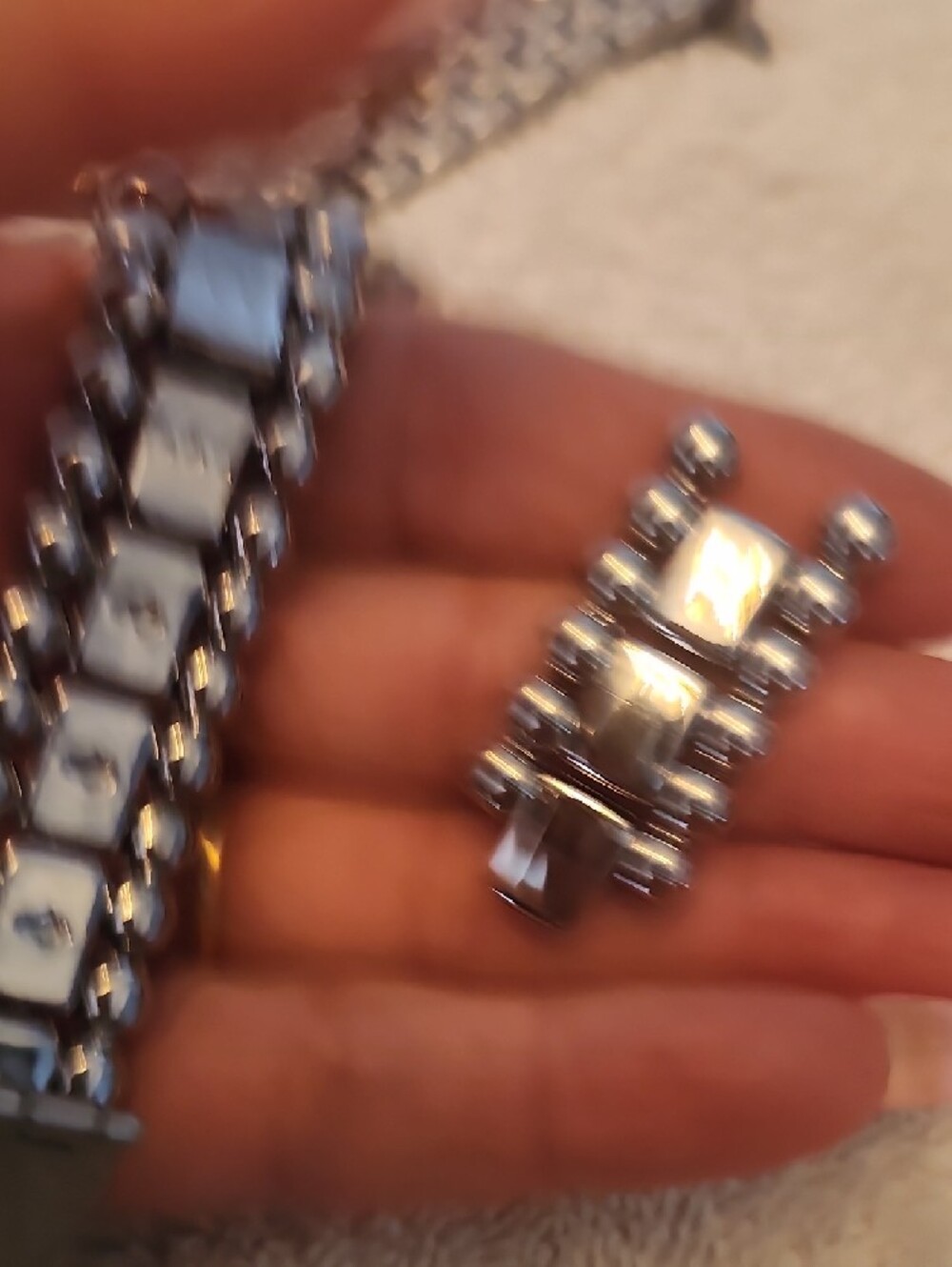 Silver Rhinestone Apple Watch Band Set - Picture 9 of 15